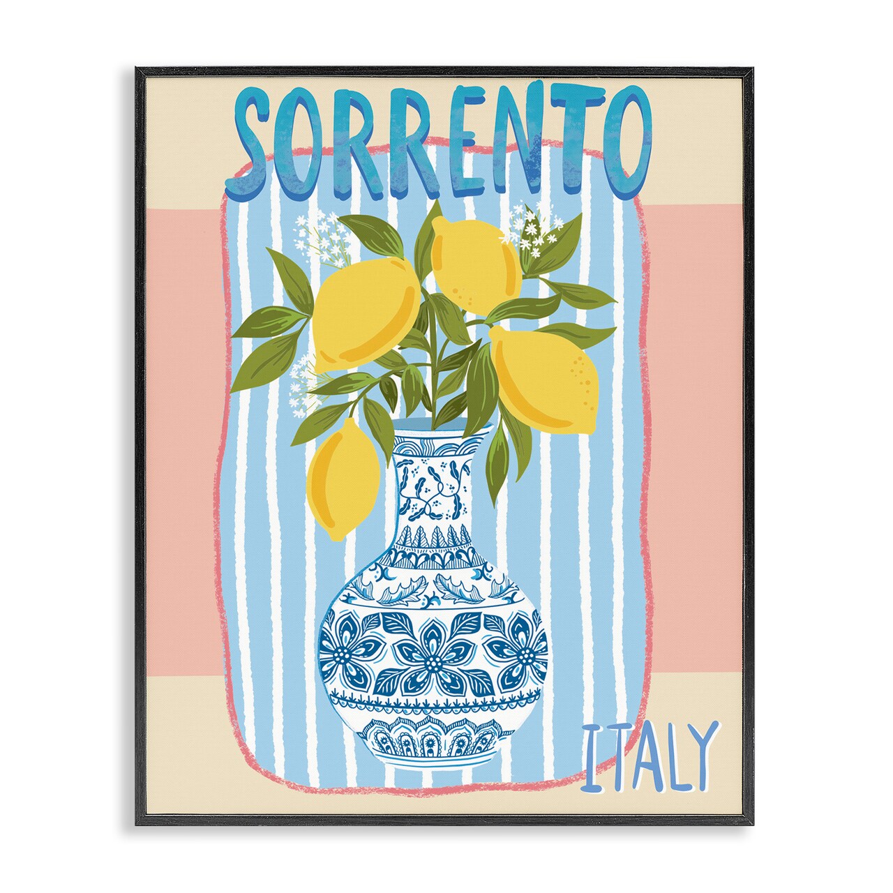 Stupell Industries Italian Summer Lemons Framed Giclee Wall Art Design by Jo Reid